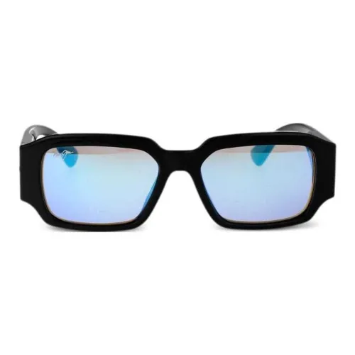 Maui Jim Ацетат Квадратные Солнцезащитные Очки Мужские Черные