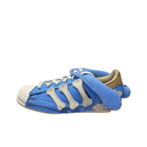 Adidas Originals Superstar Скейтборд Кроссовки Низкие Синие Белые Унисекс