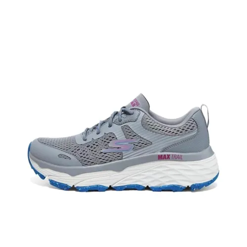 Skechers WOMEN'S GO Series Амортизация и Дышащий Низкий Топ Беговые кроссовки Женские Серый Синий