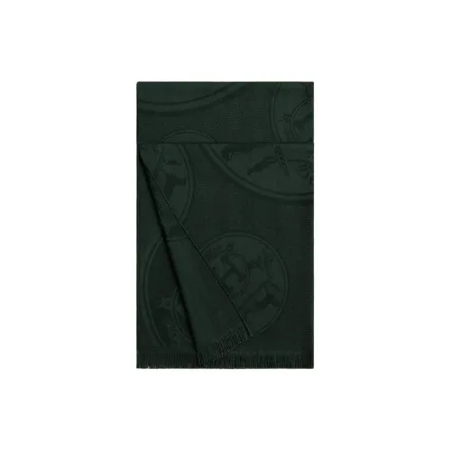 HERMES Кашемир Палантины Женские Черный лес