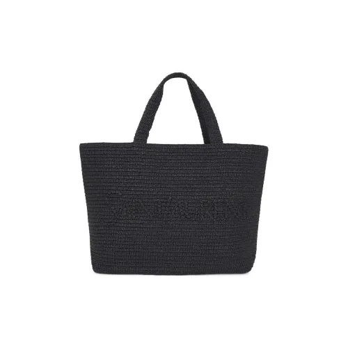 SAINT LAURENT Рафия Тоут Сумка Сумка для покупок Сумка Женская Черная