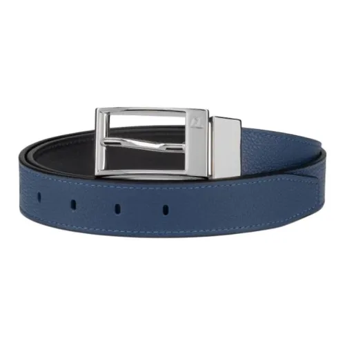 CL LUBOTING Телячья кожа Кожаные ремни Мужской Синий Ширина 3 см
