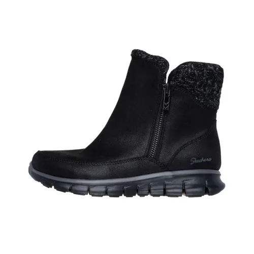 Skechers Synergy Термический Устойчивый к Износу Короткие Снежные Ботинки Женские Черные