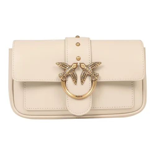 PINKO Сумка через плечо из телячьей кожи сумка на плечо женская бежевая
