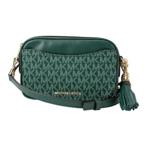 MICHAEL KORS Холщовая сумка через плечо бананка стандартная женская темно-чернильно-зеленый