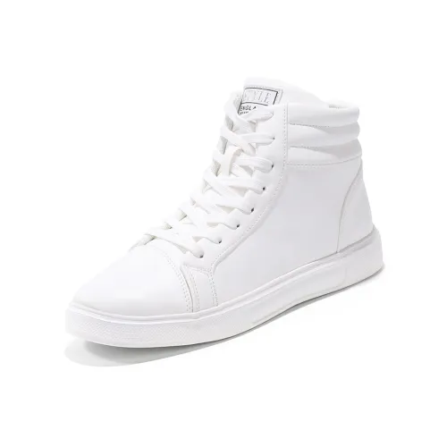 Swinsger Slip-resistant Abrasion-resistant High Top Skateboard Shoes Unisex White Swinsger Противоскользящие Износостойкие Высокие Кроссовки для Скейтбординга Унисекс Белые