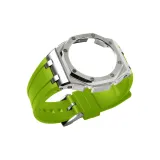 Офшор Серебряный Стальной Корпус + Фторкаучук Светло-Зеленая Полоска + Шпилька + Инструмент