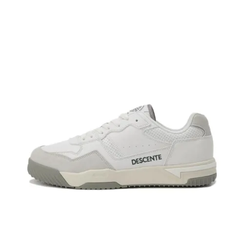 DESCENTE Dribble V2 Slip-resistant Abrasion-resistant Low Top Skateboard Shoes Unisex White Gray DESCENTE Dribble V2 Противоскользящие Устойчивые к истиранию Низкие Кроссовки для скейтбординга Унисекс Белый Серый