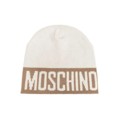 MOSCHINO Вискоза Шерсть Полиамид Кашемир Шапки-бини Женские Бежевый