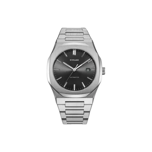 D1 MILANO Мужские часы Механический механизм Нержавеющая сталь Ремешок 41,5 мм Черный циферблат