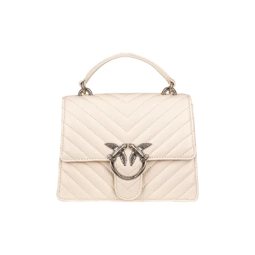 PINKO Овчина с коровьей кожей Сумка через плечо Маленькая Женская Светло-розовая