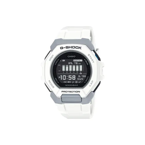 CASIO GBD 300 Collection Кварцевый механизм Смольный ремешок Часы Унисекс Черный циферблат