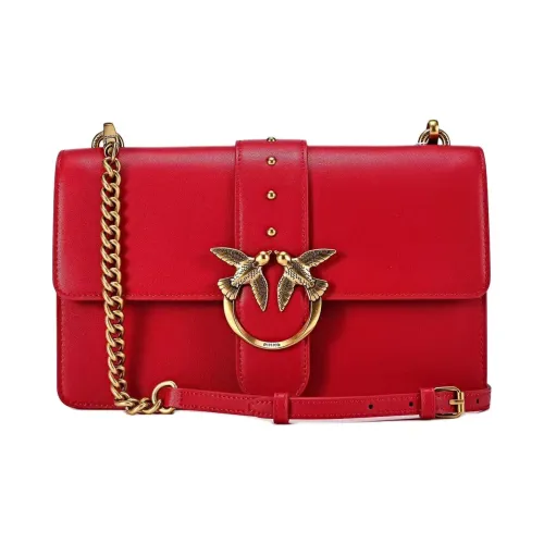PINKO SIMPLY Коровья кожа Сумка через плечо Маленькая Женская Красная