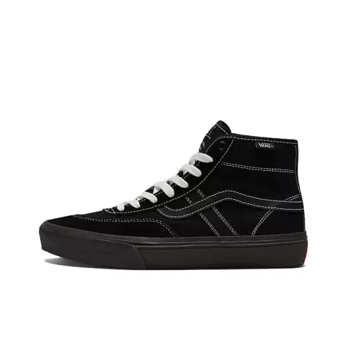 Vans High Топ Скейтборд Кроссовки Унисекс Черный Белый