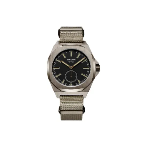 D1 MILANO Watch Кварцевый механизм 38 мм Черный циферблат Унисекс