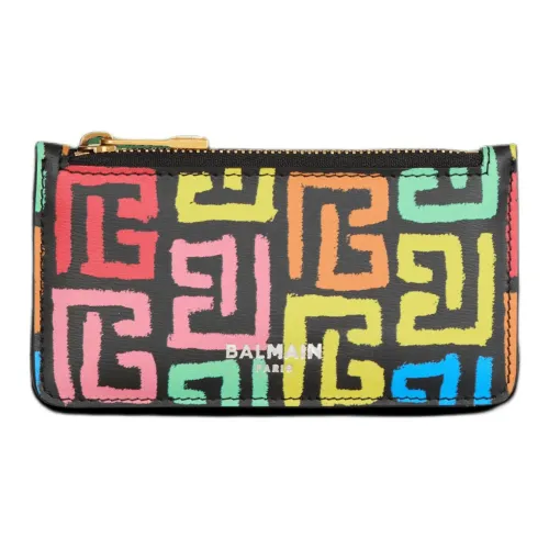 BALMAIN Телячья кожа Держатель для карт Унисекс Черный и Разноцветный