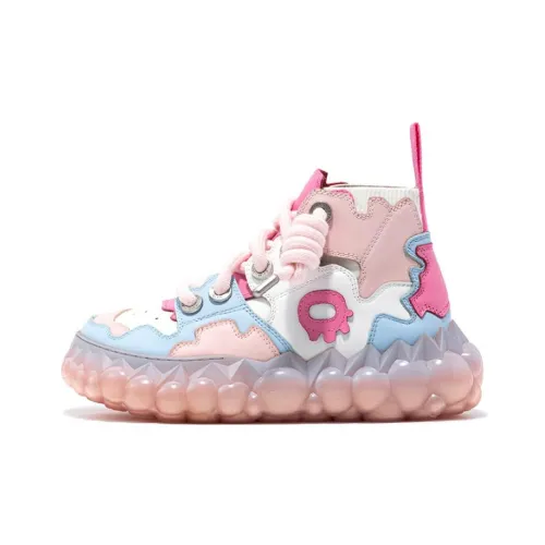 OETZI Высокий Топ Casual Женский Розовый Белый