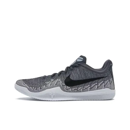 Nike Mamba Rage Slip-resistant Abrasion-resistant Low Top Винтажные баскетбольные кроссовки Унисекс Серый