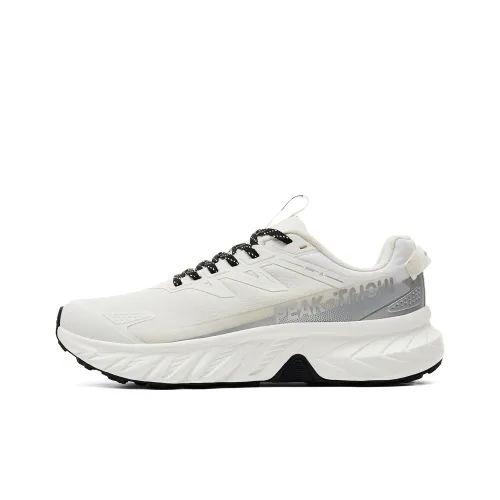 PEAK Амортизация противоскользящий устойчивый к истиранию низкий отскок кроссовки для бега низкий топ мужские белый серый