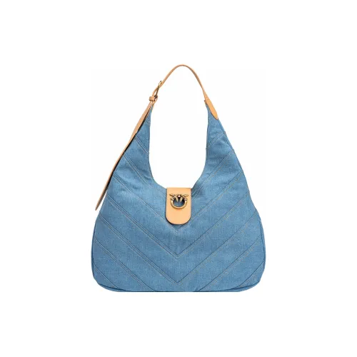 PINKO Хлопок с Полиуретаном Сумка через плечо Большая Женская Синяя