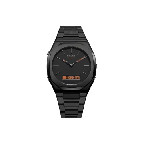 D1 MILANO Watch Кварцевый механизм Нержавеющая сталь Ремешок 40,5 мм Черный циферблат Унисекс