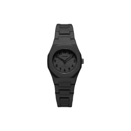 D1 MILANO Наручные часы Кварцевый механизм Поликарбонатный ремешок 32 мм Черный циферблат Женские часы