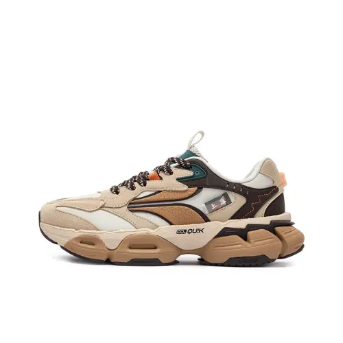 361° Spirit Eye PRO Противоскользящий Устойчивый к истиранию Низкий Топ Casual Мужской Абрикосовый Чай Коричневый