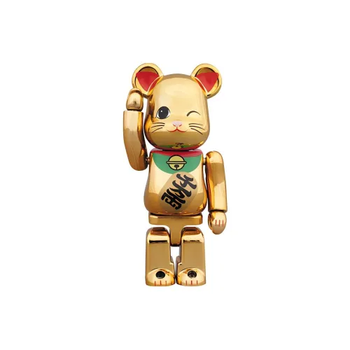 BE@RBRICK Fortune Cat Collection Счастливый кот Золотой Millions Один Открыто Eye Прозрачный слепой бокс на карточке 100% 7 см