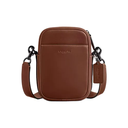 COACH Hitch Натуральный GRAIN LEATHER Сумка через плечо Сумка на плечо Мужская Секвойя Средний