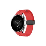 Красный силиконовый жидкий ремешок с складной магнитной застежкой