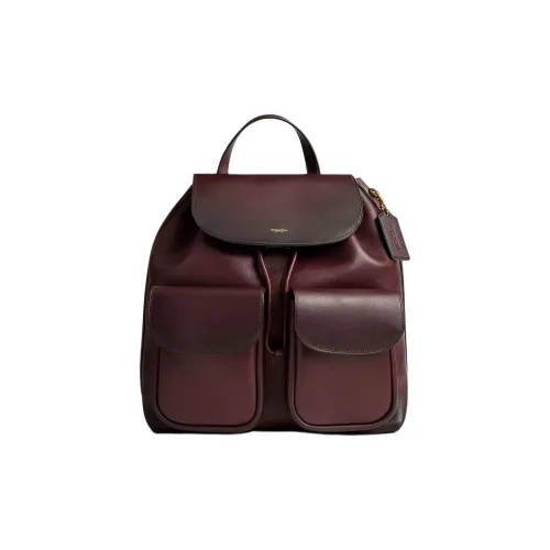 COACH Crosby GRAIN LEATHER Рюкзак Большой Женские Мерло