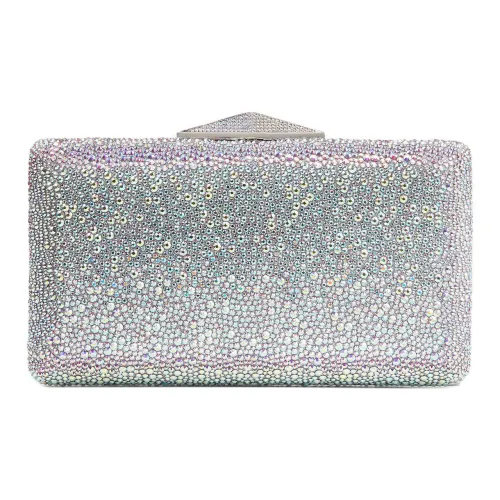 Jimmy Choo Clemmie Кристальная тканевая сумка через плечо клатч женская белая