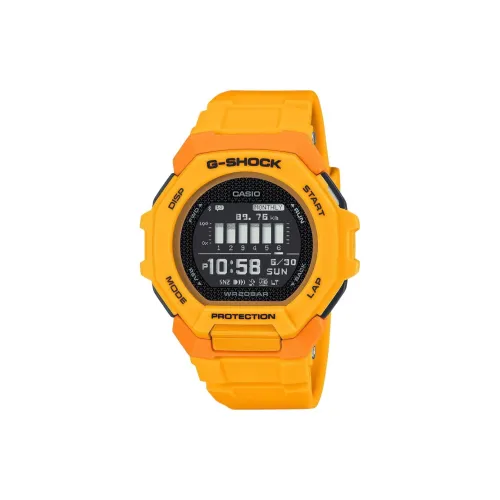 CASIO GBD 300 Collection Кварцевый механизм Смольный ремешок Часы Унисекс Черный циферблат