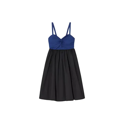 Kate Spade SS24 Slip Платье Женское Синий Черный