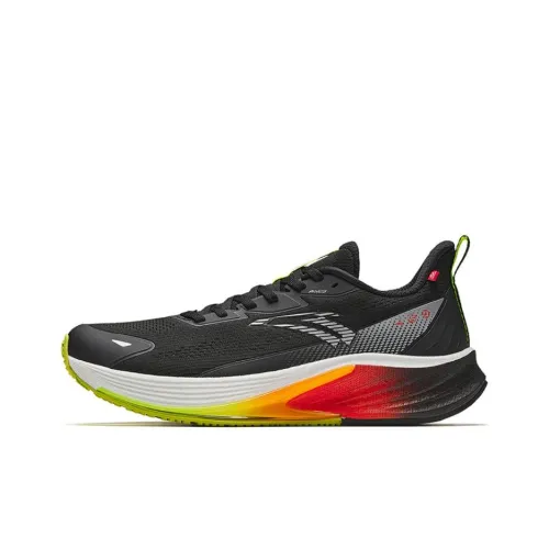 ANTA Rocket 6,0 Амортизация Противоскользящее покрытие Низкий топ Беговые кроссовки Мужские Черный Серебряный Зеленый