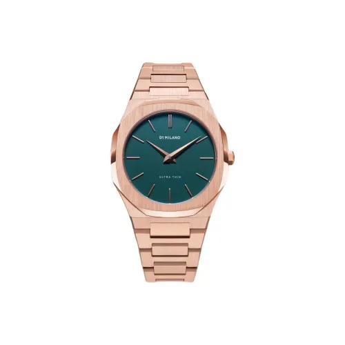 D1 MILANO Watch Кварцевый механизм Нержавеющая сталь Ремешок 38 мм Зеленый циферблат Унисекс