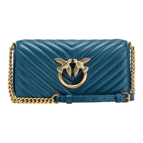 PINKO Click Series Sheepskin с коровьей кожей портативные сумки через плечо мини женские королевский синий