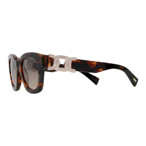 TOD'S Ацетат Квадратные Солнцезащитные Очки Женские Черепаховый