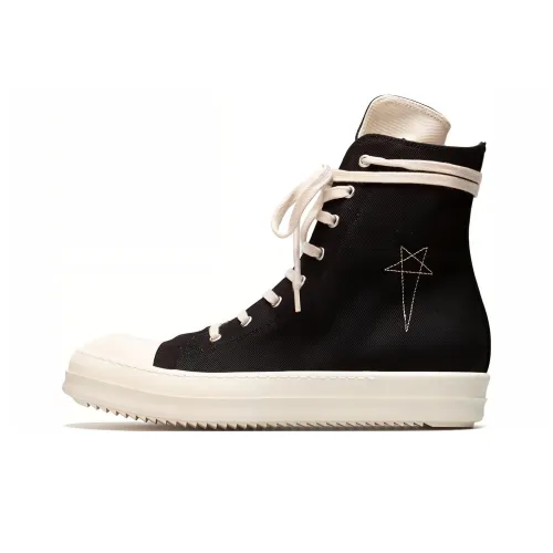 RICK OWENS High Top Canvas Shoes Men's