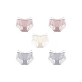 5 пар (Розовый + Розовый + Экрю + Серо-голубой + Серо-голубой)