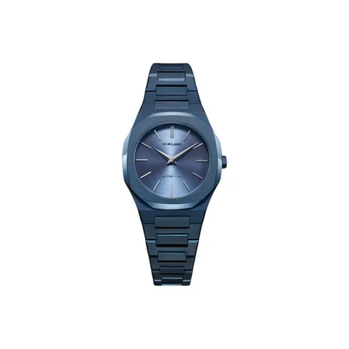 D1 MILANO Наручные часы Кварцевый механизм Ремешок из нержавеющей стали 30 мм Синий циферблат Женские часы