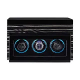 3 слота для часов - умный сенсорный экран - 7-цветная атмосфера света - эбеновое дерево + черный микрофибра