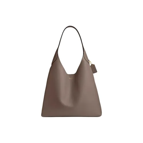 COACH Натуральная кожа GRAIN LEATHER Сумка-хобо Сумка Сумка через плечо Большая Женская Темный драгоценный камень