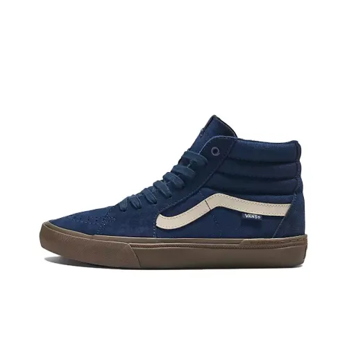 Vans High Топ Скейтборд Кроссовки Унисекс Армейский Синий