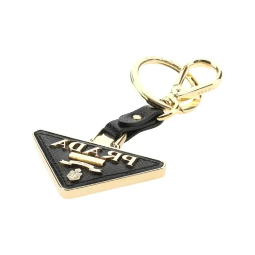 PRADA Keychains Женские Кожа Золото Черный