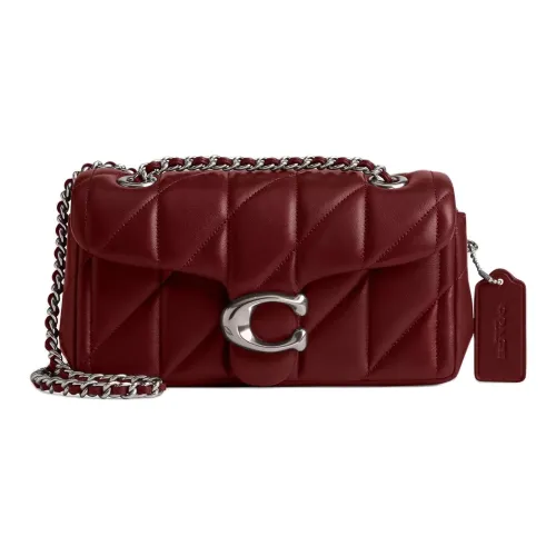 COACH Tabby Напп-Кожа Сумка через плечо Маленькая Сумка на плечо Женская RUBY RED