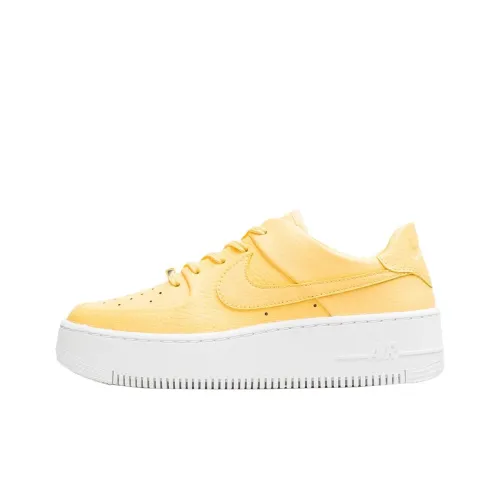 Nike Air Force 1 Slip Resistant Abrasion Resistant Низкие Кроссовки для скейтбординга Женские Желтые