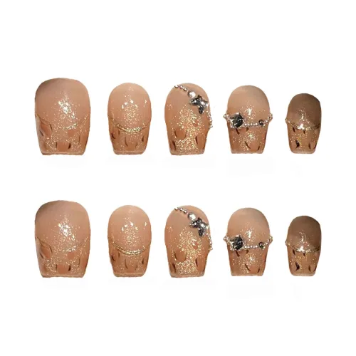 XIAMEIYU Текущий Светлый Леопард С принтом Ручная Декор Ногтей с Диким и Тяжелым Стилем Леди Фальшивая Ногть Короткая ЛАДДЕР 15 мм