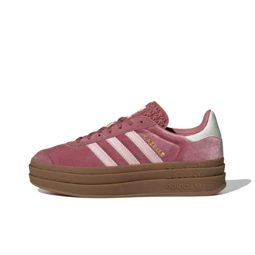 Adidas Originals GAZELLE BOLD Низкие Кроссовки для скейтбординга Женские Розовые Белые