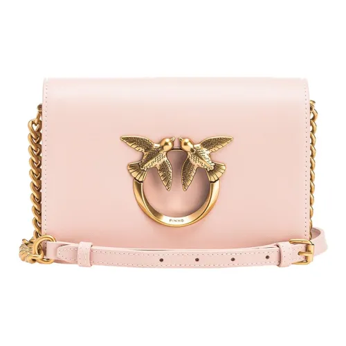 PINKO Click series Кожа Сумка через плечо Мини Женские Розовый